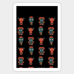 Cute monsters pattern Sticker